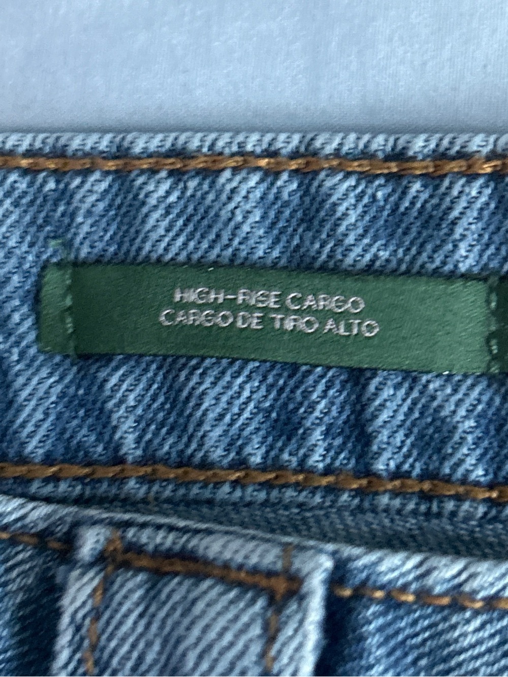 Wild Fable High Rise Cargo Utility Classic Wide leg denim Pants Women’s 12/R - Picture 5 of 10